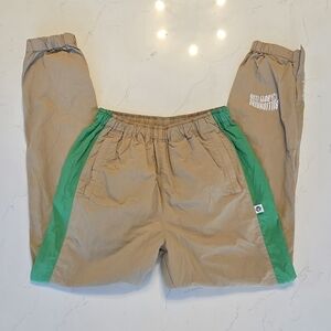 Billionaire Boys Club Track Pants Men's Size M Drawstring Tapered Zipper Green